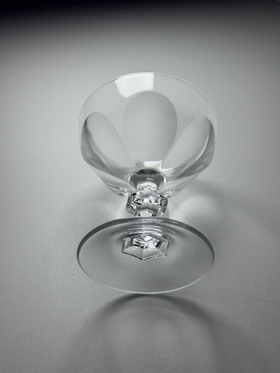 Image 1 of Set di 10 bicchieri da champagne in cristallo - Cristal d'Arques. Metà secolo