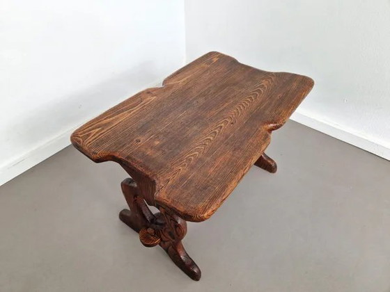 Vintage 'Heart' Side Table | 1960s, Wood, Brown (photo 2 of 12)
