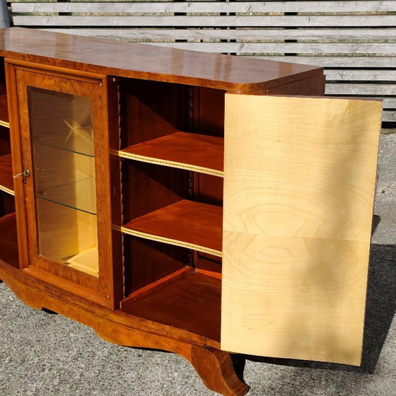 Credenza Art Déco – Credenza in Noce Burl con Vetrina in Vetro - Anni '30 – Credenze (photo 20 of 28)