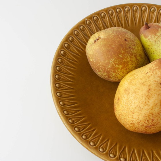 1960s Scandinavian Ceramic Plate in Green Mustard Tone – Crockery (photo 14 of 15)