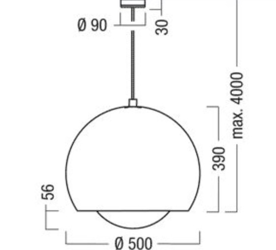 Image 1 of LARGE “SCONFINE SFERA” PENDANT BY MATTEO THUN FOR ZUMTOBEL