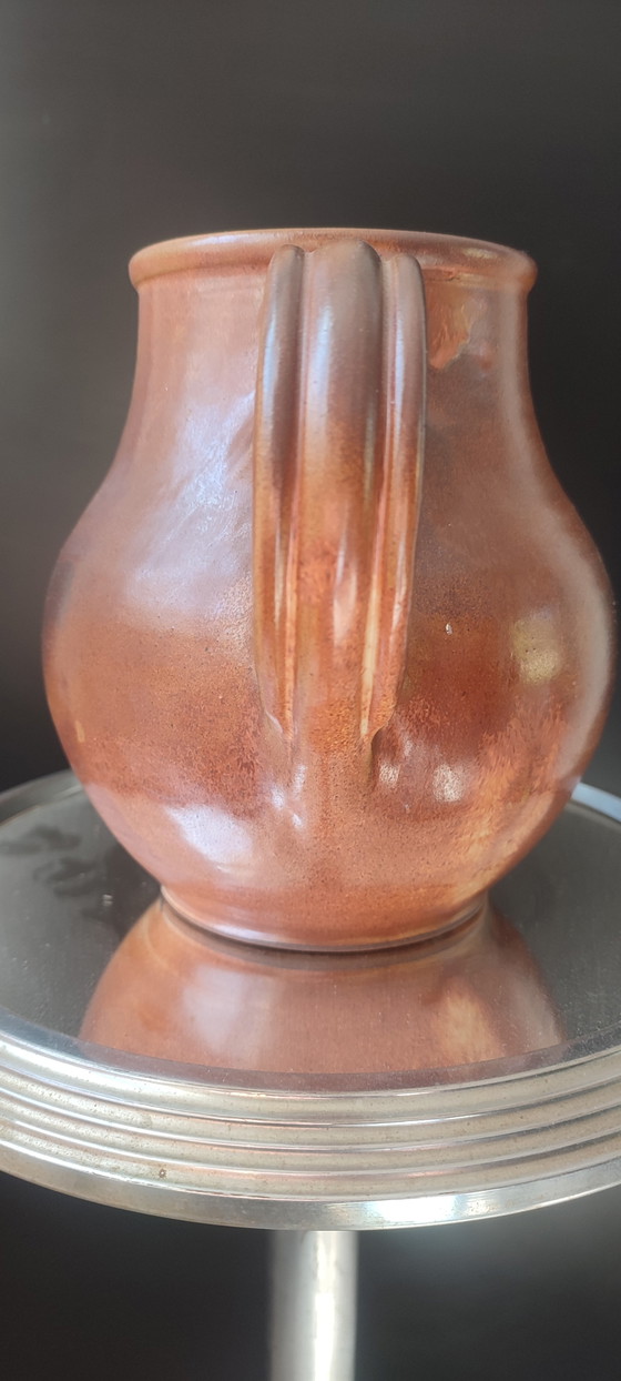 Image 1 of Vintage pitcher signed Les Grottes Dieulefit, 1950