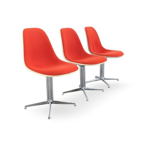 3er Set La Fonda Stühle Herman Miller Charles Eames Fiberglas – kuipstoelen (photo 2 of 12)