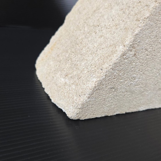 Image 1 of Vintage 1970s Stone Pyramid Table Lamp