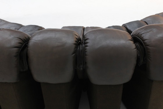 Image 1 of Canapé vintage DS-600 Non Stop Snake de De Sede en cuir marron