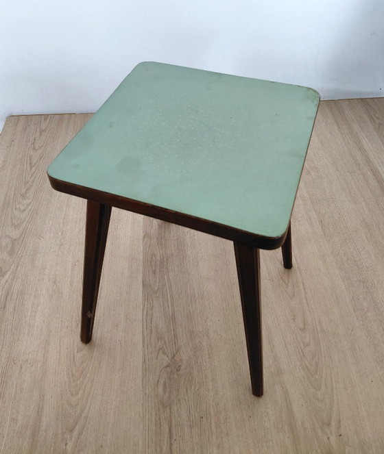 Image 1 of Art deco side table with green top