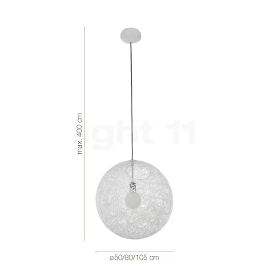 Lampada a sospensione MOOOI Random light bianca - diametro 105 cm