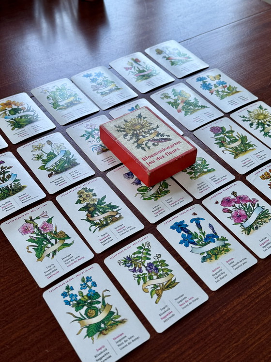 Image 1 of Vintage Bloemenkwartet Jeu de Fleurs - Diabolo 1964 – compleet