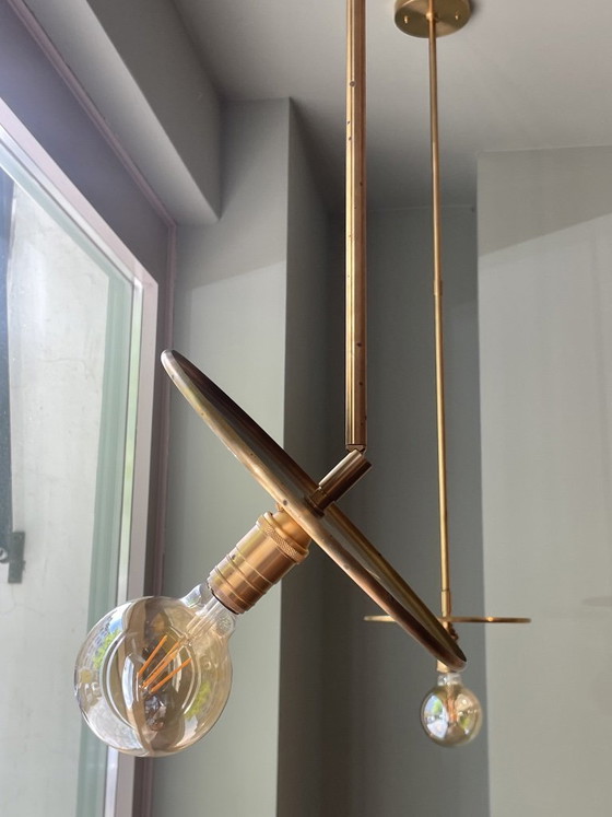 Image 1 of 2 x Workstead - Shaded Brass Pendant