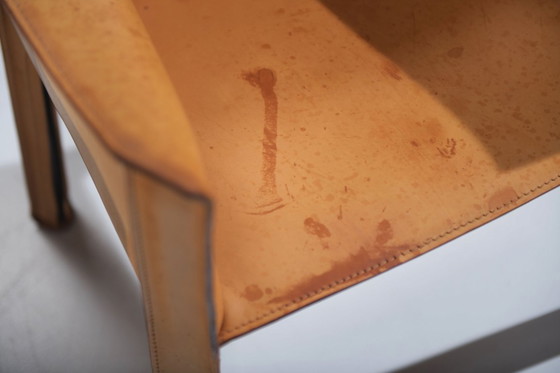 Image 1 of Stunning natural leather Cab 413 dining chair by Mario Bellini for CASSINA Italy