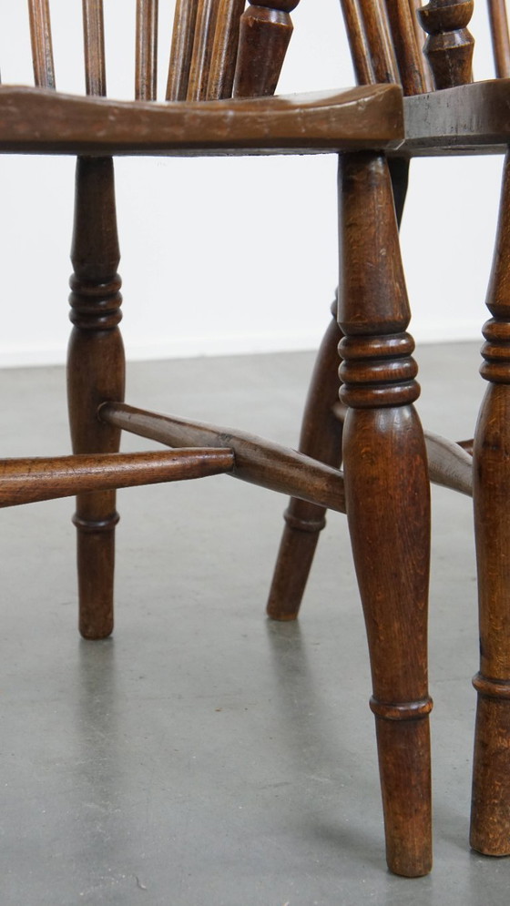Image 1 of 2 x Antiker englischer Windsor-Stuhl aus dem 19. Jahrhundert aus Ulmenholz