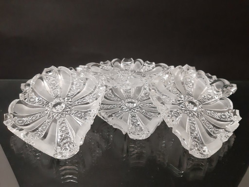 Esclusivi 6 piatti da dessert in cristallo al piombo