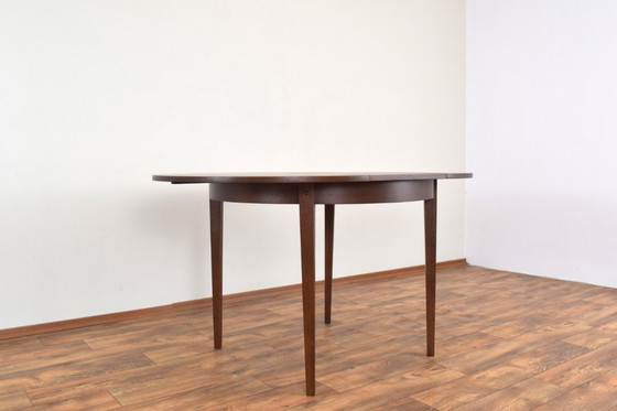 Image 1 of Uitschuifbare eettafel van Pools eikenhout uit het midden van de 20e eeuw, jaren 60.