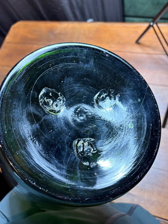 Image 1 of Set of 2 Beautiful Large Vintage Dame-Jeannes / Demijohns (Green Glass)