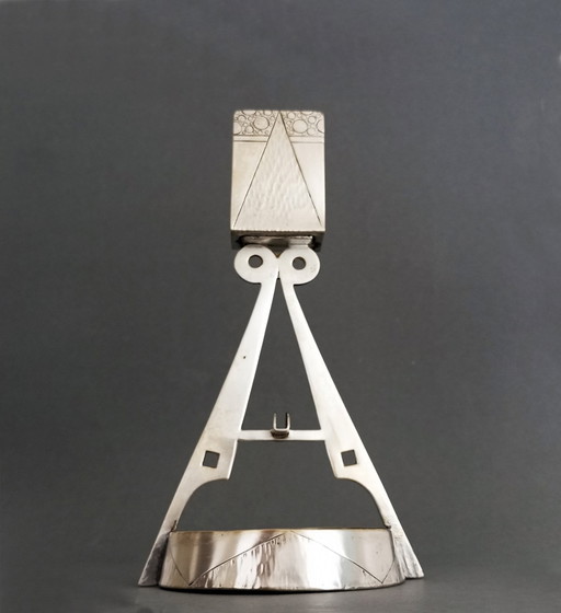 Hans Ofner Geometrisch-Constructivistische Secessionistische Asbak voor Sandrik ca 1905