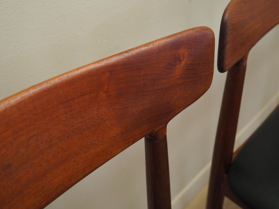Image 1 of Set van vier teakhouten stoelen, Deens ontwerp, jaren 1960, fabricage: Bruno Hansen, ontwerper: Henning Kjærnulf