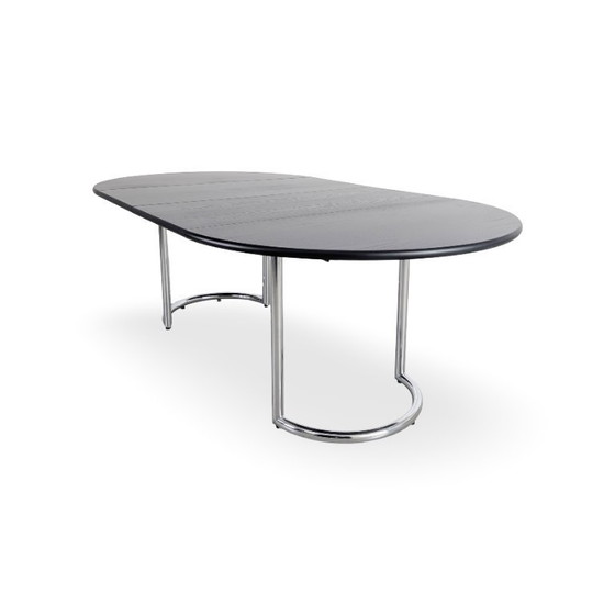 Image 1 of Original Läsko Exclusive Extendable Dining Table Midcentury Bauhaus