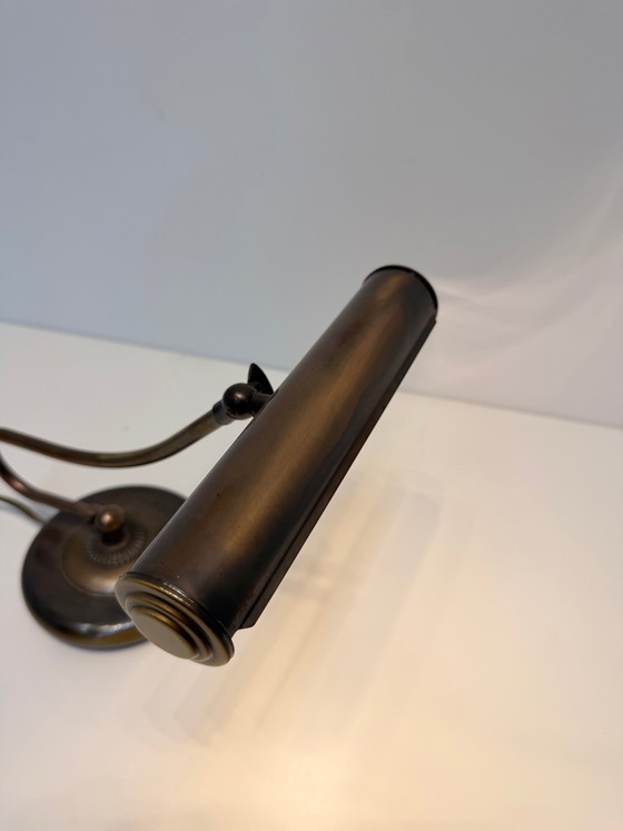 Vintage Adjustable Brass Desk Lamp (photo 3 of 6)