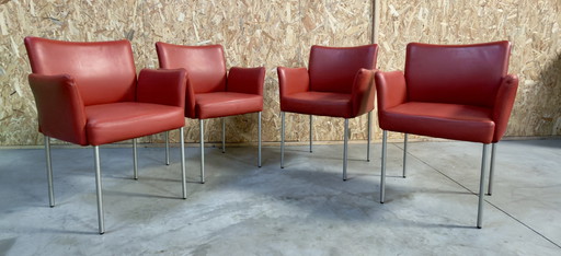 Jess Design Esszimmerstuhl mit Armlehnen ohne Rollen