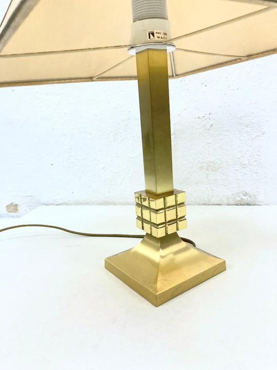 Image 1 of Lampada da tavolo di Kaiser Leuchten con base in ottone, stile Hollywood Regency anni '70/'80.