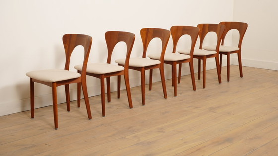 Image 1 of 6 x eetkamerstoel | Koefoeds Hornslets | Niels Koefoed | Model Peter | Teak