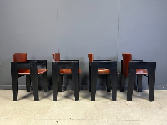 Image 1 of Fauteuils postmodernes d'Arnold Merckx pour Arco - ensemble de 4 - années 1980