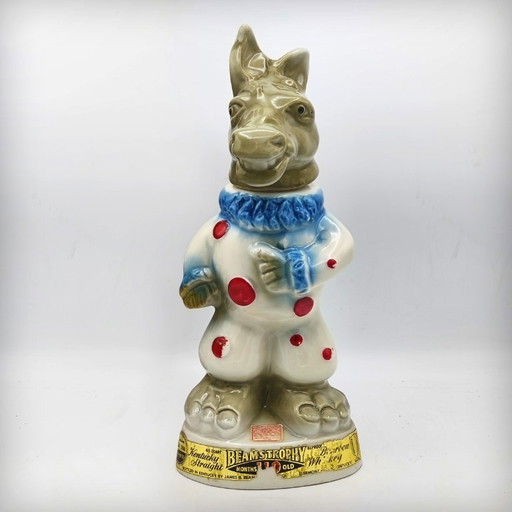Caraffa in ceramica "Clown Donkey" di Jim Beam, USA, anni '60