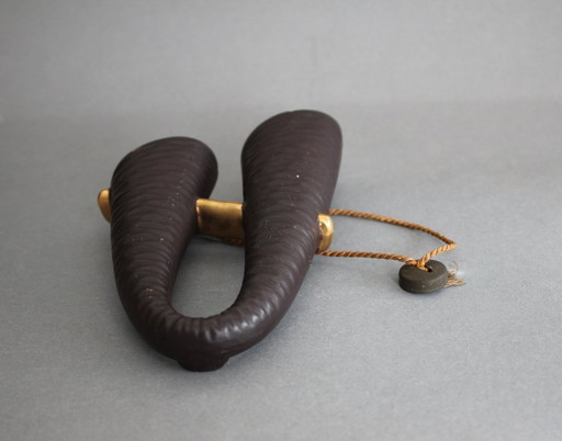 Unusual vintage wall vase, double vase, ceramic from the 1970s