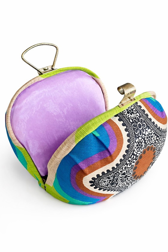 Image 1 of Couvre-théière rétro vintage à motif psychédélique années 70