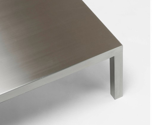 Maria Pergay Stainless steel square low table