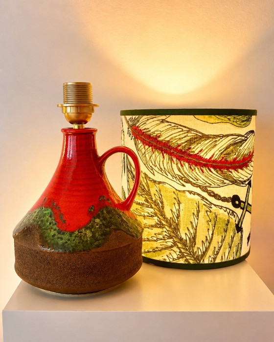 Image 1 of Draadloze vaaslamp van West-Duits aardewerk