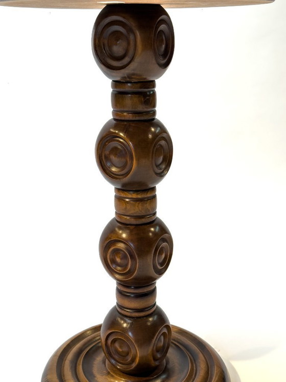 Image 1 of Beistelltisch aus Holz mit Sockel – nach Art von Charles Dudouyt