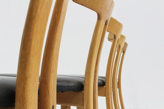 Image 1 of Ensemble de 6 chaises de salle à manger vintage en forme de T, style années 60