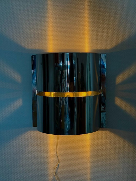 Image 1 of Verchromte Space Age Wandleuchte von Minilumi Design