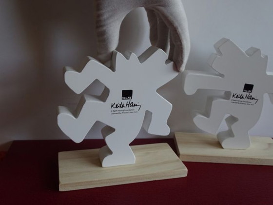 Keith Haring - Limited Edition Dancing Dogs Bookends / Decorative Object (Set) – Vilac, Wood (photo 14 of 14)