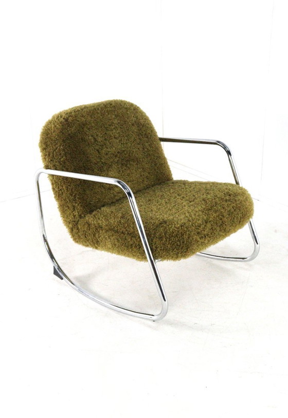 Image 1 of Poltrona a dondolo vintage imbottita