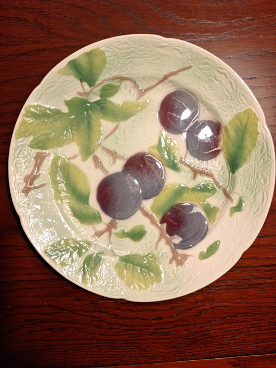 Image 1 of 6 platos de postre de mayólica/barbotina St Clément 