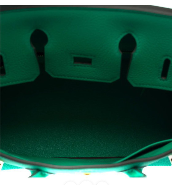Image 1 of Sac HERMES Birkin 25 en Cuir Vert - 103385 Verkoopprijs