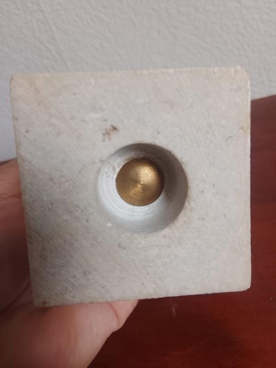 Image 1 of Steigerend Paard vintage Messing - Hollywood Regency