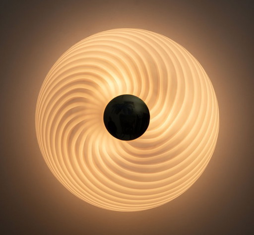 Model 048 Murano Glass Ceiling or Wall Lamp by Leucos, Italy, 1970s