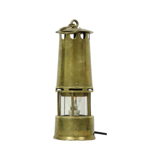 Image 1 of Old Brass Miner's Lamp Memorabilia