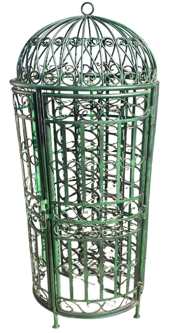 Image 1 of Botellero y porta copas, jaula para vinos, bodega, barra de hierro forjado