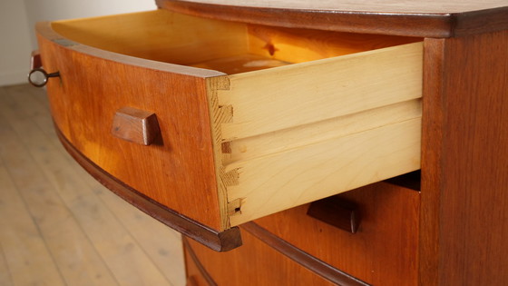 Image 1 of Commode vintage | 6 tiroirs | Design danois | Façade ronde