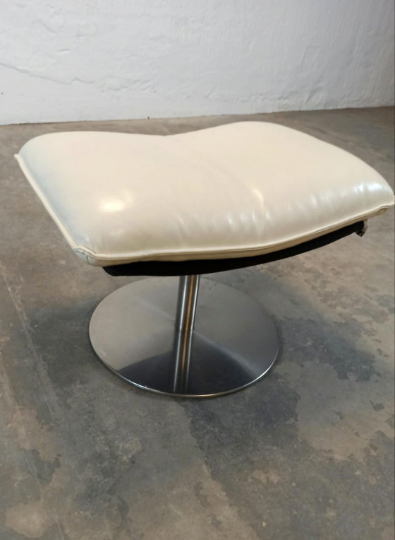 Topform leather ottoman footstool – Metal (photo 10 of 15)