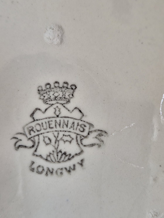 Image 1 of Hermosa terrina francesa antigua – Longwy "Rouennais" – ca. 1900