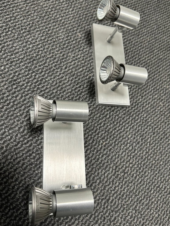 Image 1 of Ceiling/Wall spotlights Lucide 2 x 2 Spots Brushed Aluminum