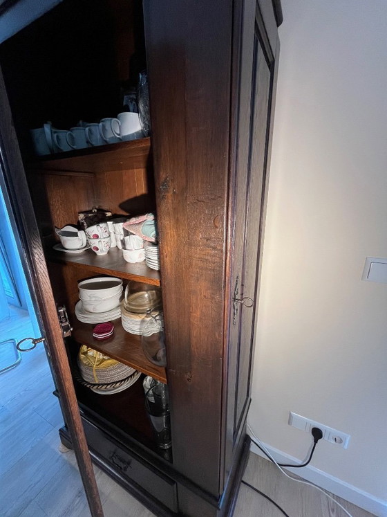 Image 1 of Eikenhouten wandkast van Almondehoeve. 190cm hoog