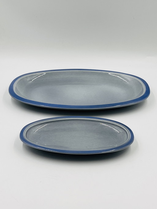 Set van twee Boch blauwe schalen