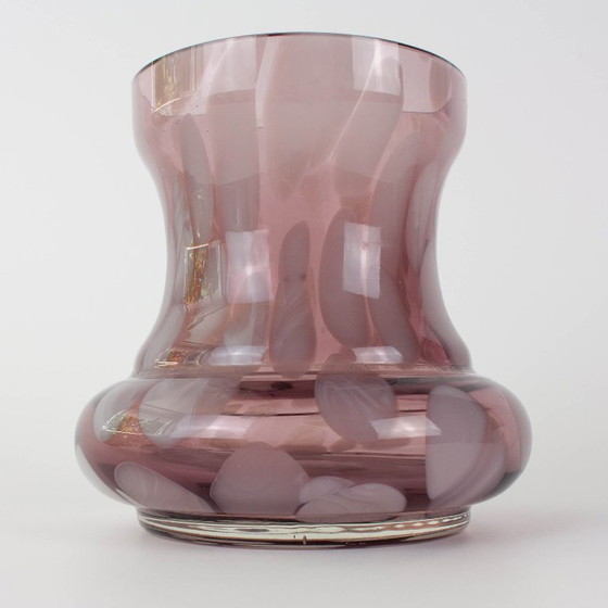 Vaso in vetro artistico ametista portoghese anni '60, Vasi, Viola, Design (foto 7 di 15)