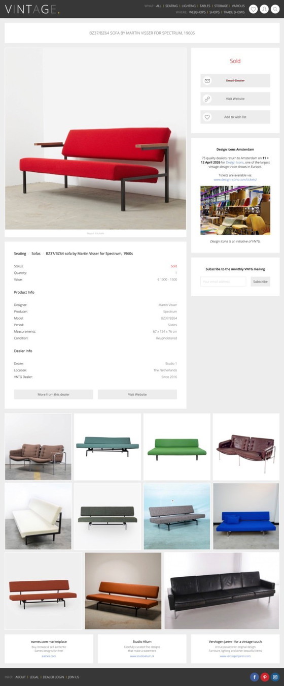 Image 1 of Divano Spectrum BZ37 disegnato da Martin Visser